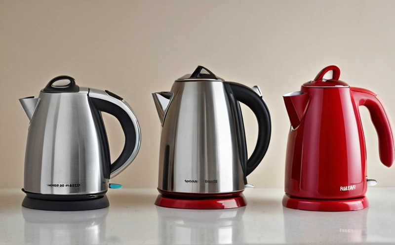 Three electric kettles side by side on a kitchen counter: a white plastic jug, a brushed steel jug and a slim gooseneck kettle